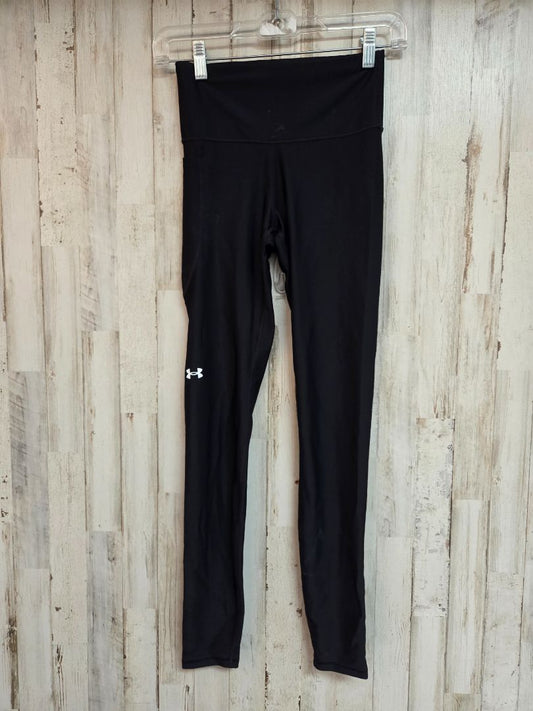 BLACK UNDER ARMOUR COMPRESSION LEGGINGS, LADIES XS