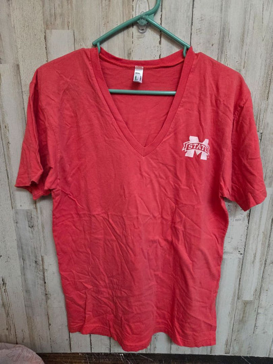 RED AMERICAN APPAREL MS STATE TEE, LADIES M
