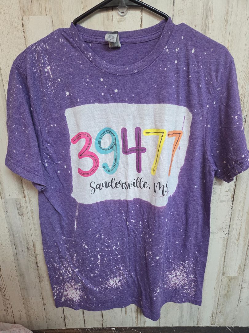 PURPLE GILDAN 39477 TEE, LADIES M