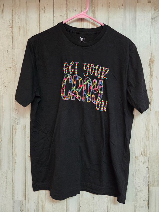 BLACK GEORGE CRAY ON TEE, LADIES M