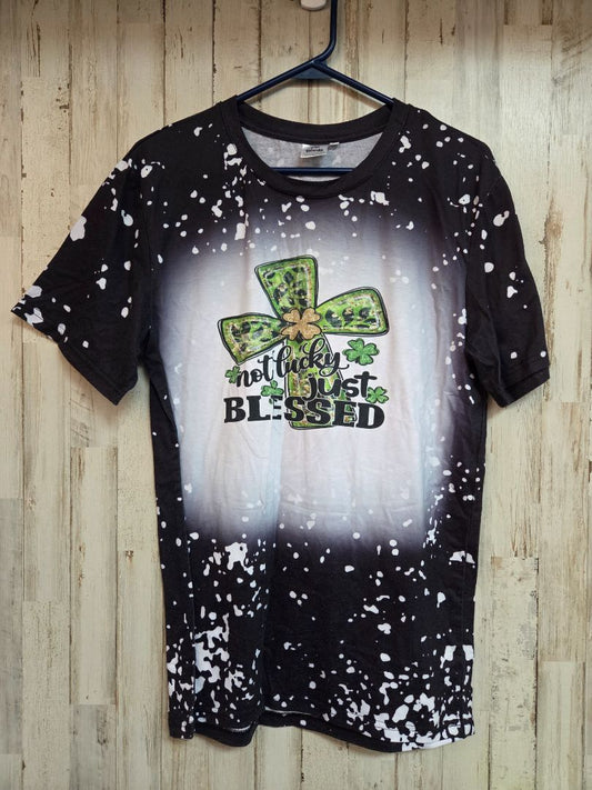 BLACK PRO BLANKS NOT LUCKY TEE, LADIES M
