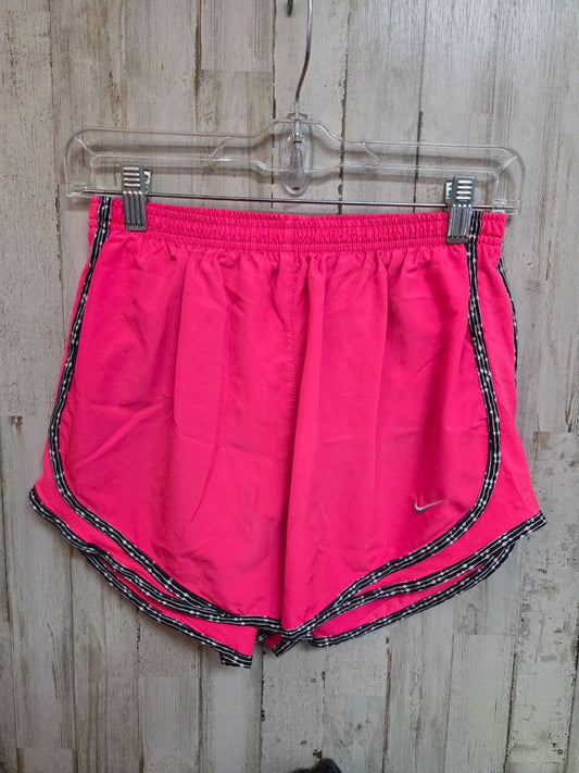 NEON PINK NIKE LOGO SHORTS, LADIES M