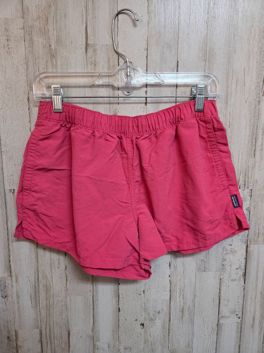 PINK PATAGONIA POCKET SHORTS, LADIES M