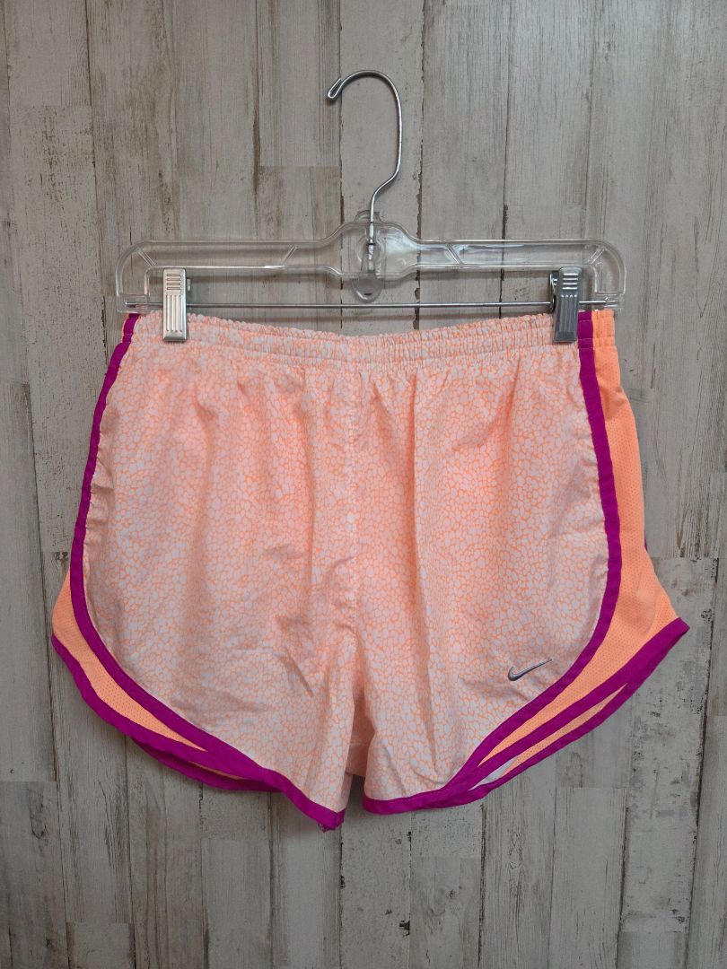 ORANGE NIKE LOGO SHORTS, LADIES M