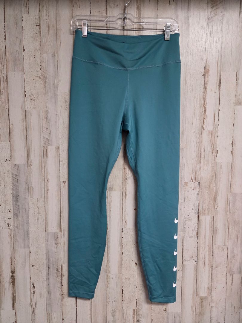 TEAL NIKE LOGO LEGGINGS, LADIES L