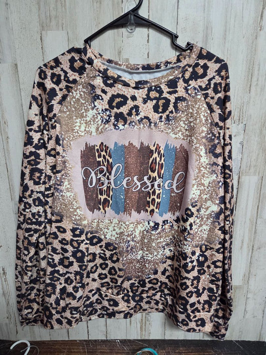 TAN  BLESSED PULLOVER, LADIES XL