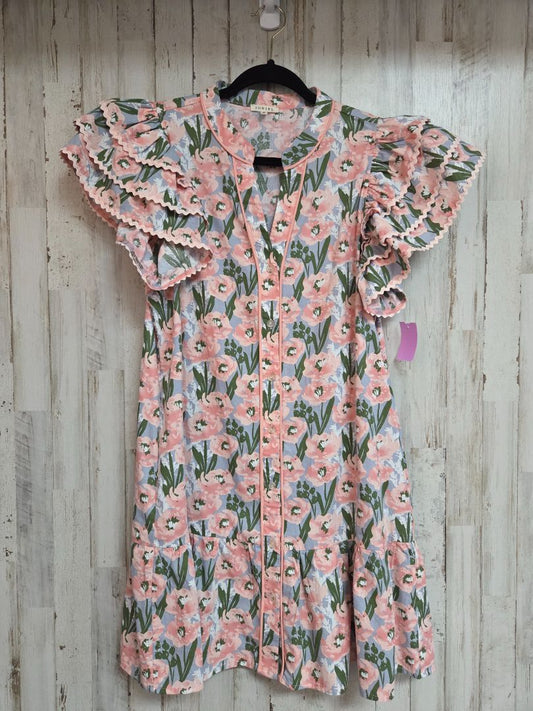 PINK JODIFL FLORAL BUTTON DRESS, LADIES M