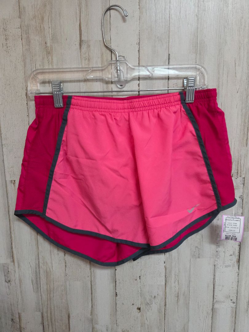 PINK NIKE ATHLETIC SHORTS, LADIES M