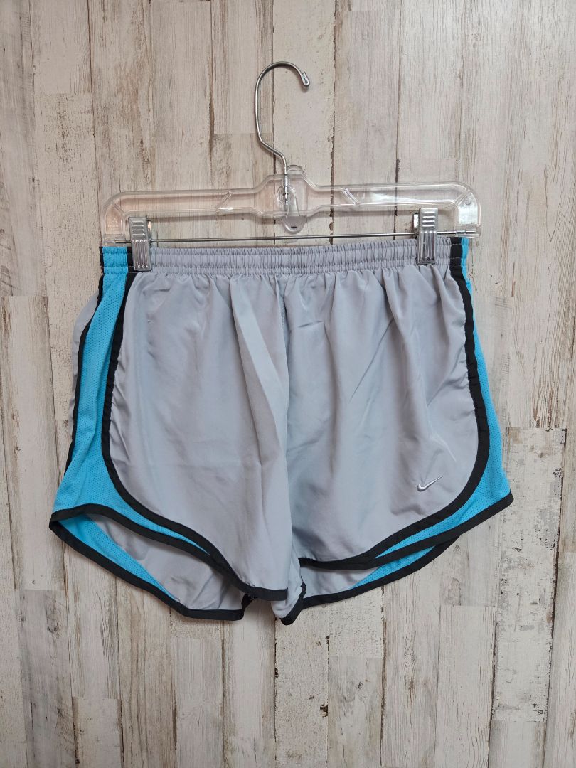 GREY/TEAL NIKE ATHLETIC SHORTS, LADIES M
