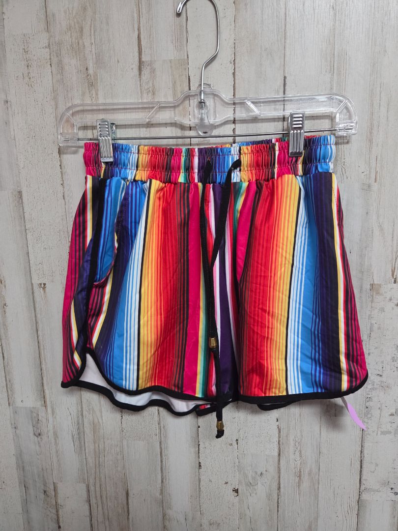 RED/BLUE JESS LEA STRIPE TIE SHORTS, LADIES S