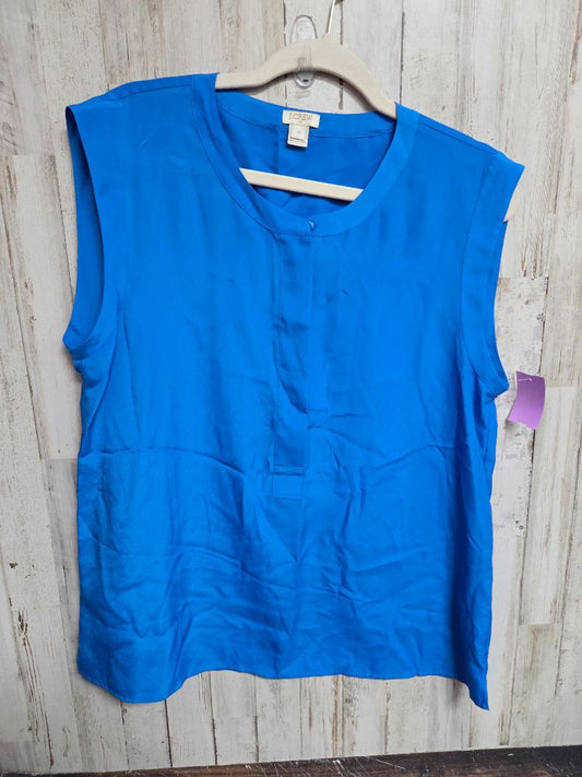 BLUE J CREW SZ12 SHEER TOP, LADIES L