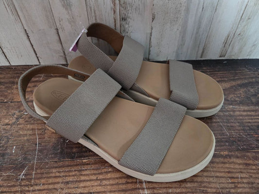 TAUPE KEEN WOVEN SANDAL, SHOES A9.5