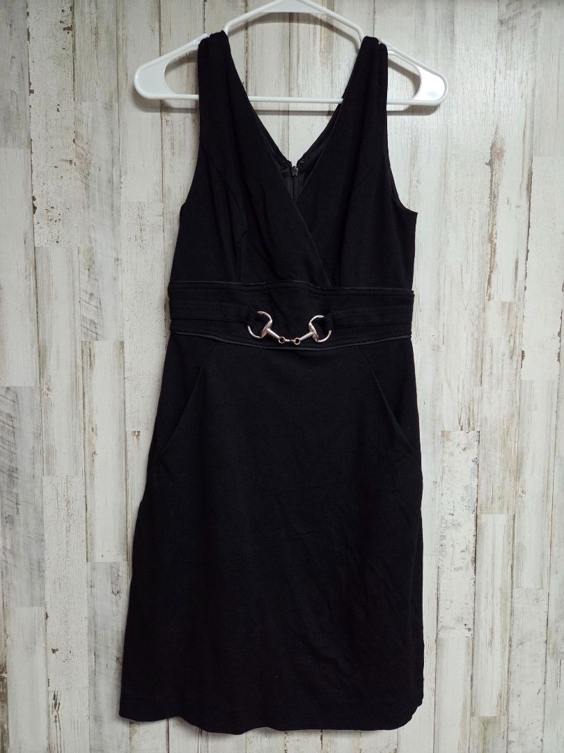 black white house black market sz6 buckle front dress, LADIES M