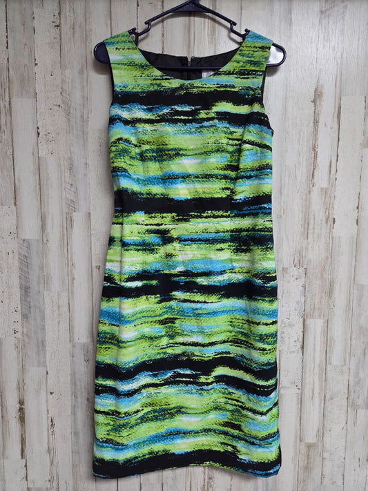green/blue jones studio sz8 colorful print dress, LADIES M