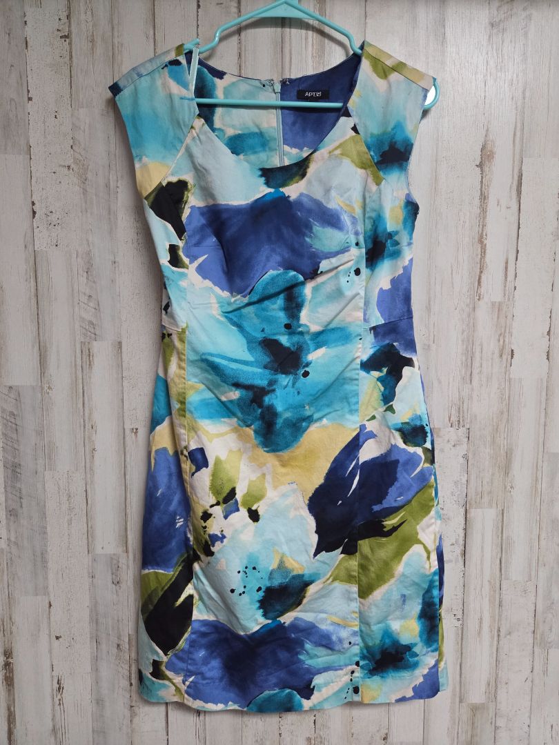 blue apt 9 sz8 watercolor dress, LADIES M
