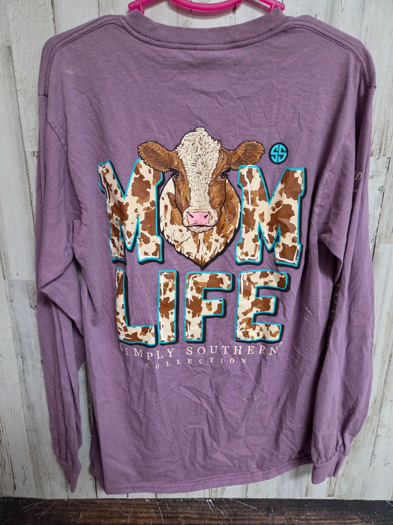purple simply southern mom life tee, LADIES M