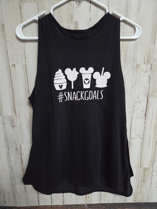 black athletic works disney snack goals tank, LADIES L