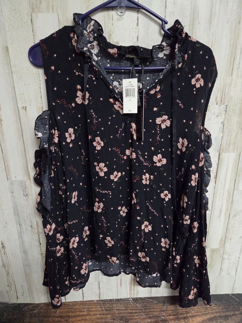 black jeans by buffalo NEW cold shoulder top, LADIES L