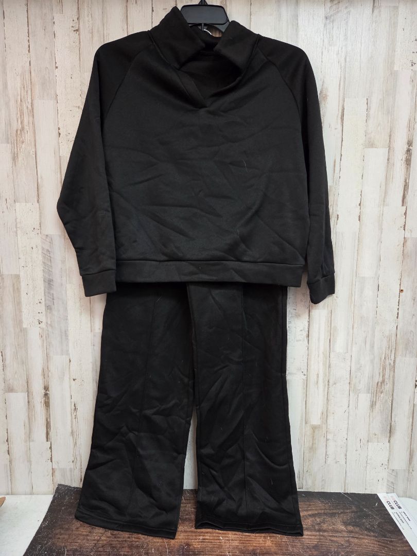black  fleece lined sweatsuit, LADIES L