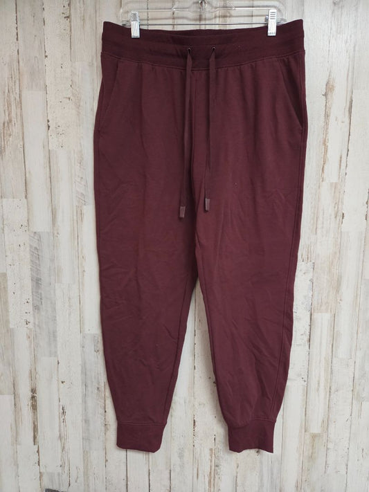 maroon athletic works soft joggers, LADIES L