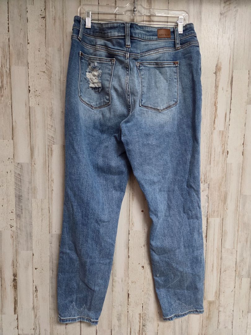 denim judy blue sz13/31 ripped boyfriend jeans, LADIES L