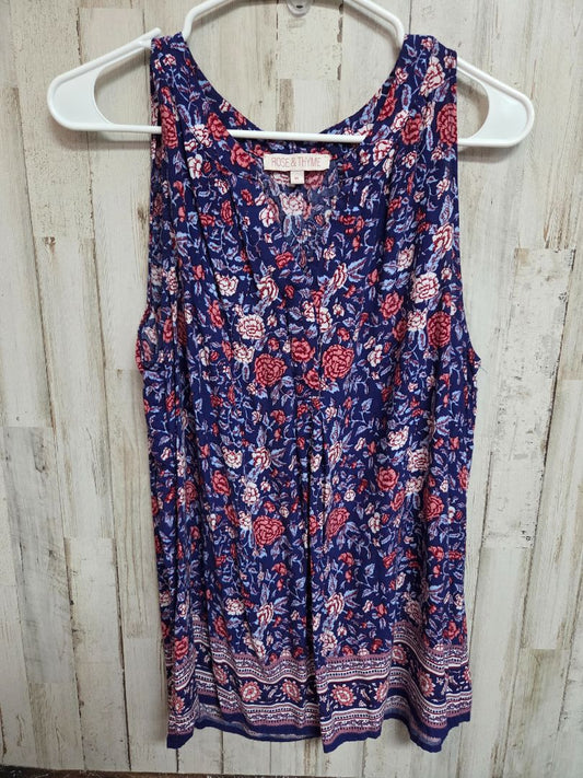blue rose & thyme floral tank, LADIES XL