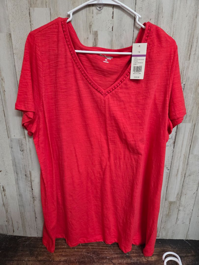 coral kim rogers NEW heathered tee, LADIES XL