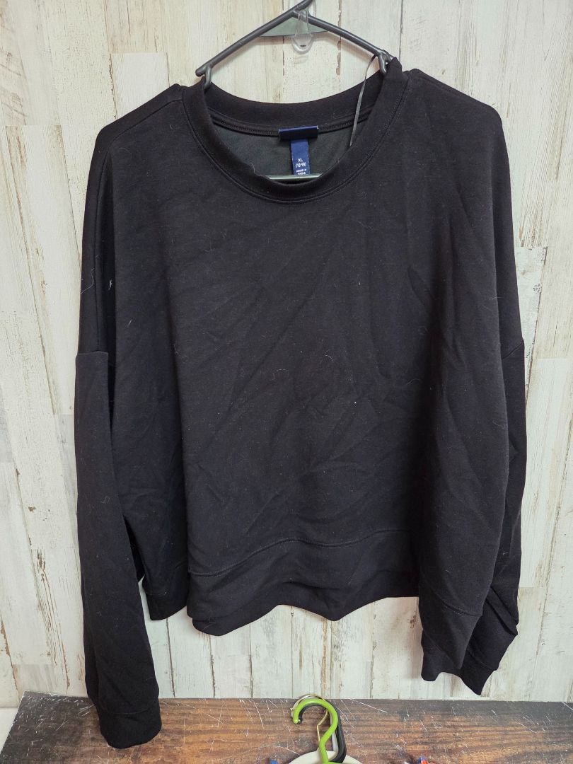 black scoop soft pullover, LADIES XL