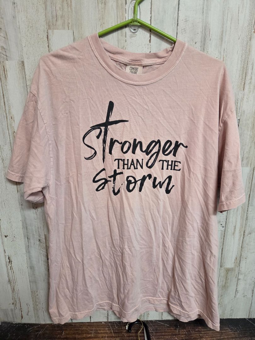 tan comfort colors stronger than the storm tee, LADIES XL