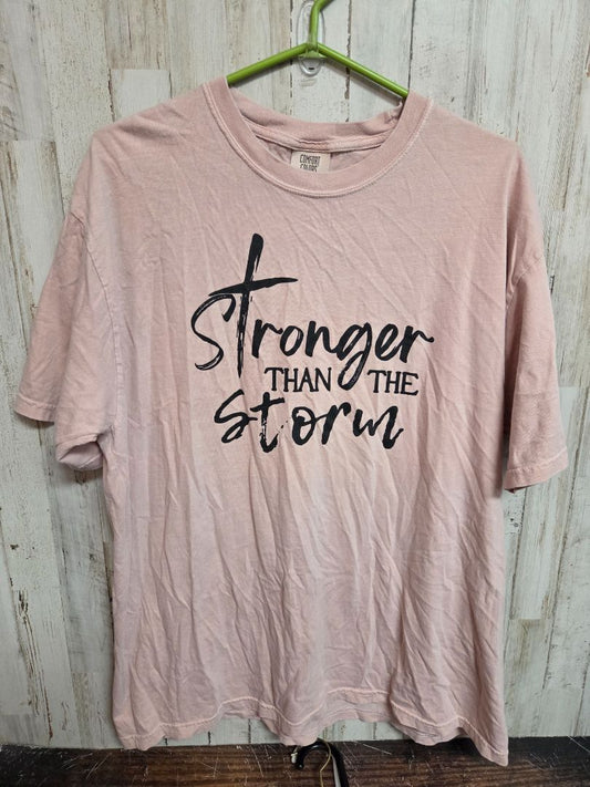 tan comfort colors stronger than the storm tee, LADIES XL