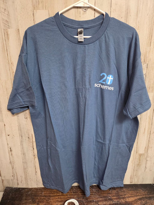 blue gildan 20 schemes tee, LADIES XL
