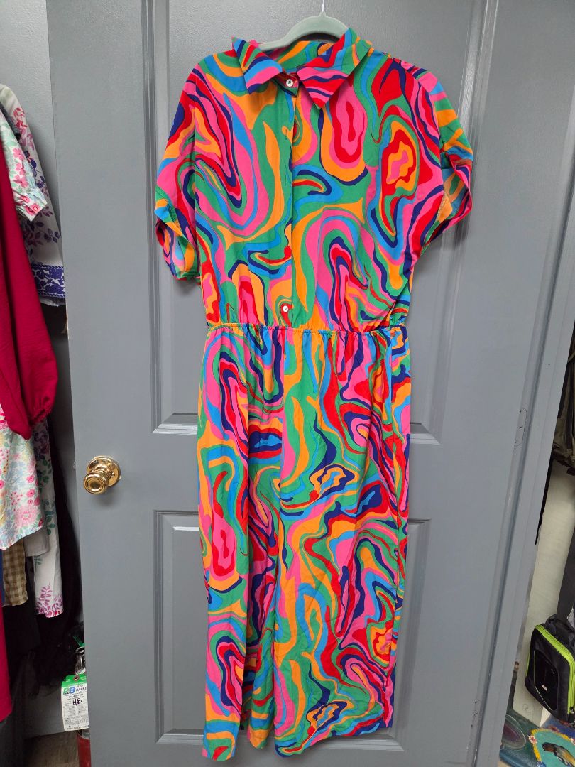 multi shein groovy jumpsuit, LADIES XL