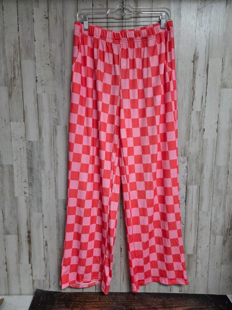 pink/coral  checkered pants, LADIES XL