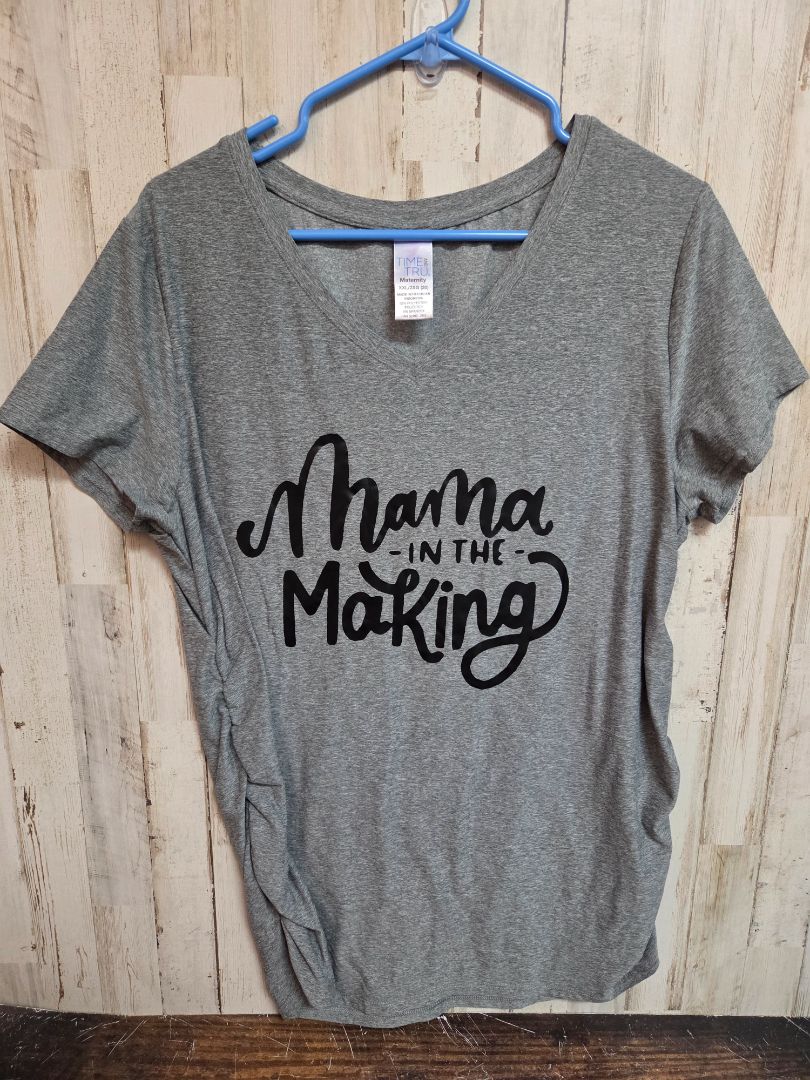 grey time & tru mama in the making tee, MATERNITY 2XL
