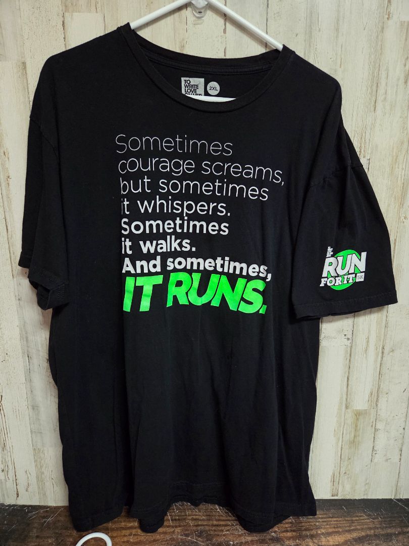 black twloha courage tee, LADIES 2X