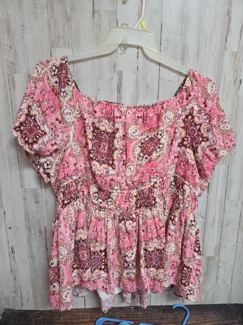 pink torrid cage back blouse, LADIES 3X