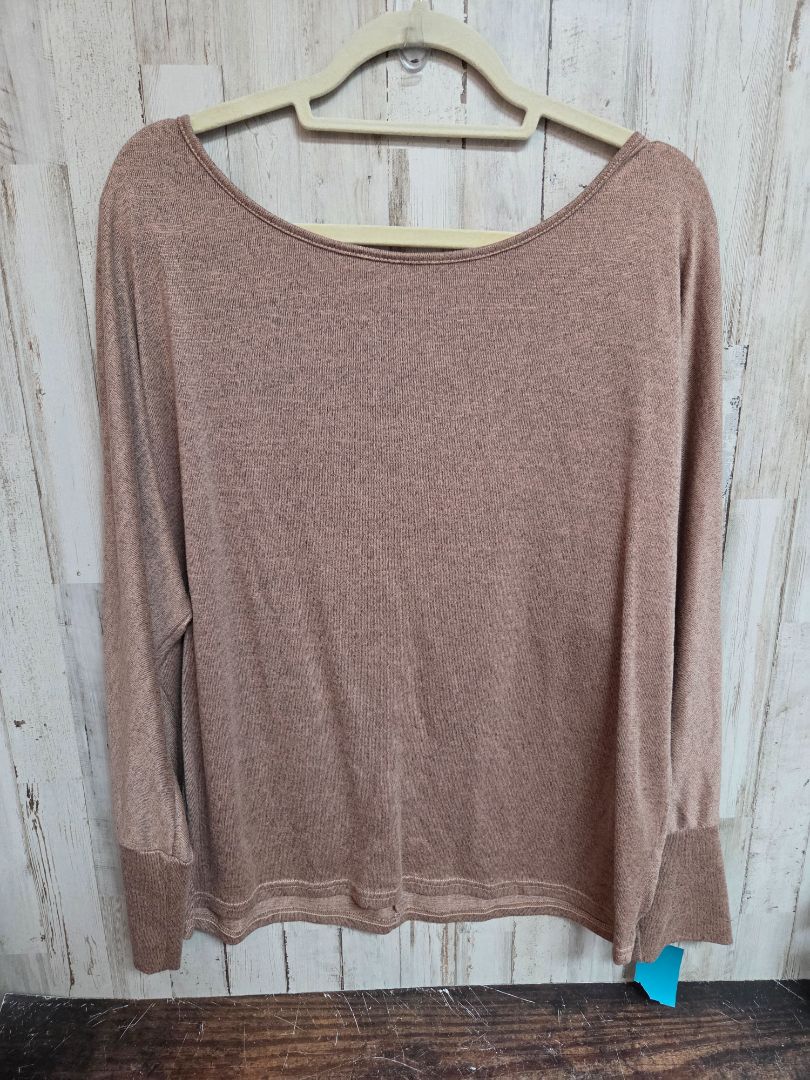 BROWN SHEIN HEATHERED TOP, LADIES XL