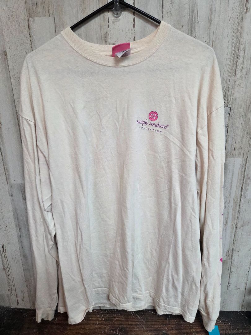 CREAM SIMPLY SOUTHERIN ELEPHANT TEE, LADIES XL