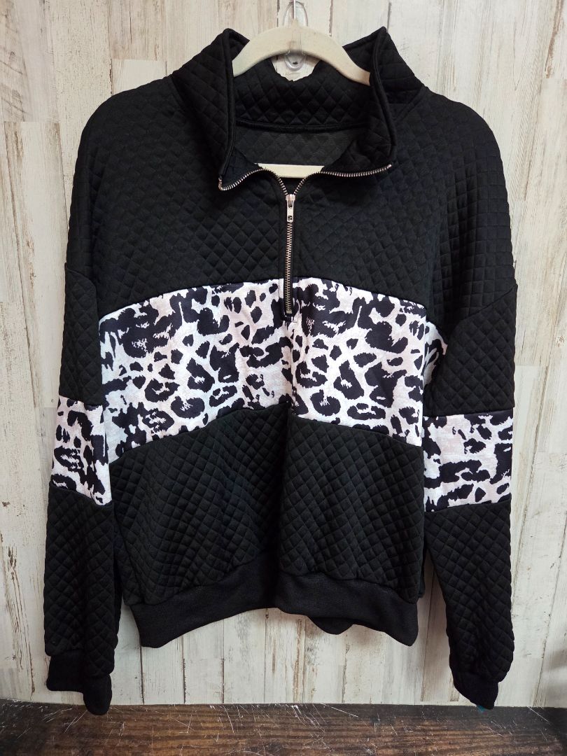 BLACK SHEIN QUILTED PULLOVER, LADIES XL
