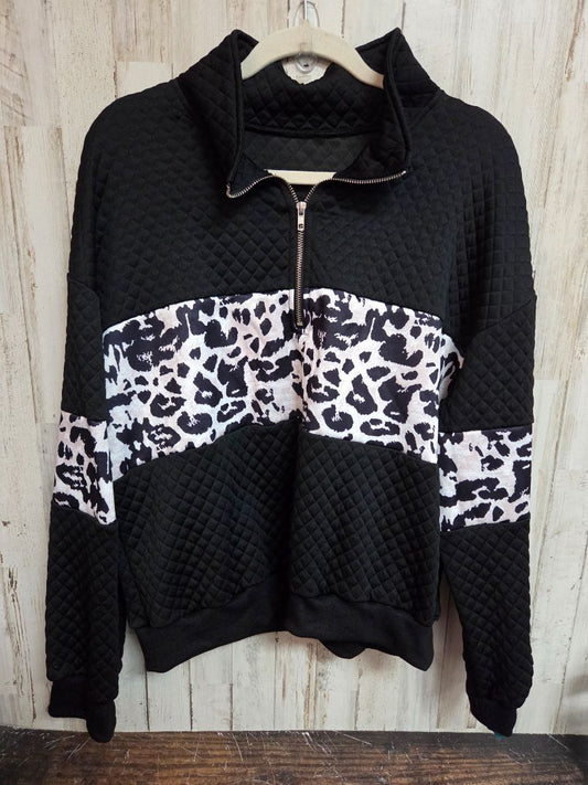 BLACK SHEIN QUILTED PULLOVER, LADIES XL