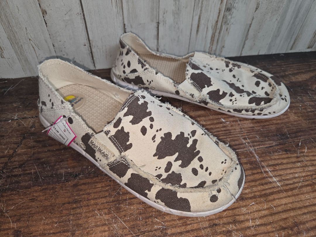 BROWN/BEIGE MAUI ISLAND SLIP ONS, SHOES A10