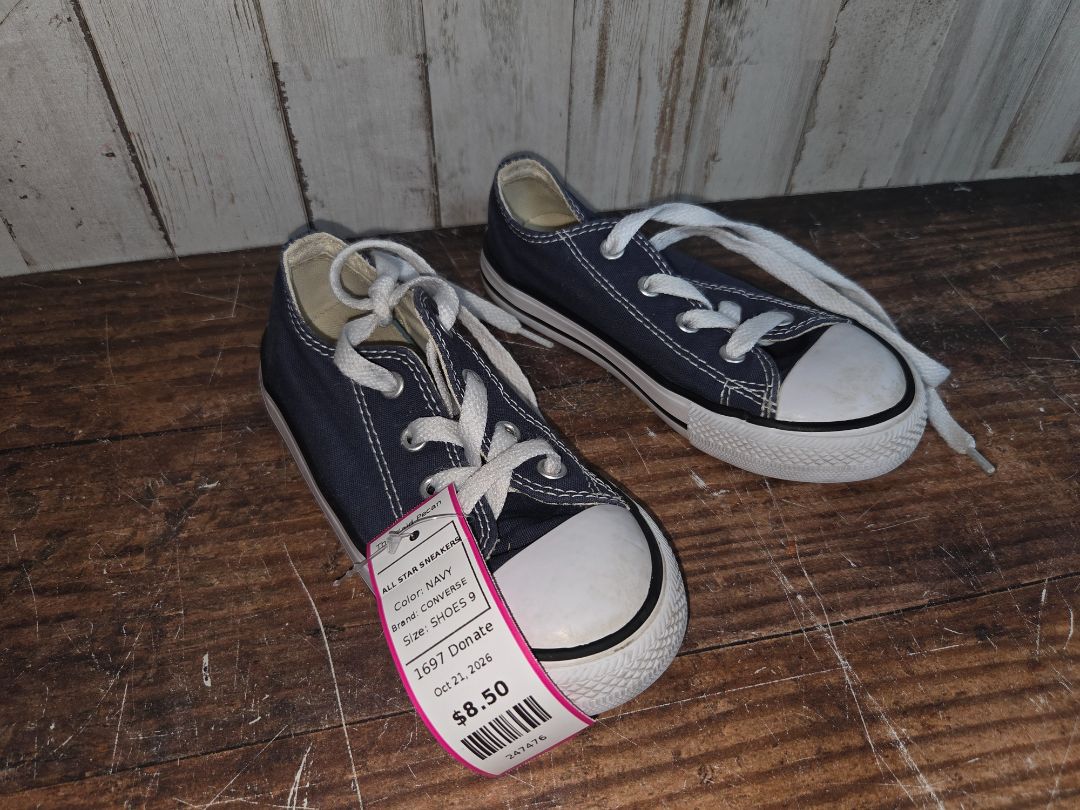 NAVY CONVERSE ALL STAR SNEAKERS, SHOES 9