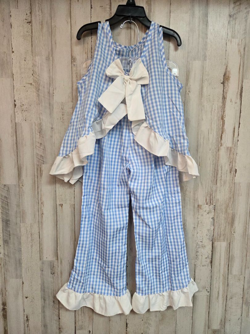 BLUE BOUTIQUE GINGHAM 2PC SET, GIRL 7/8