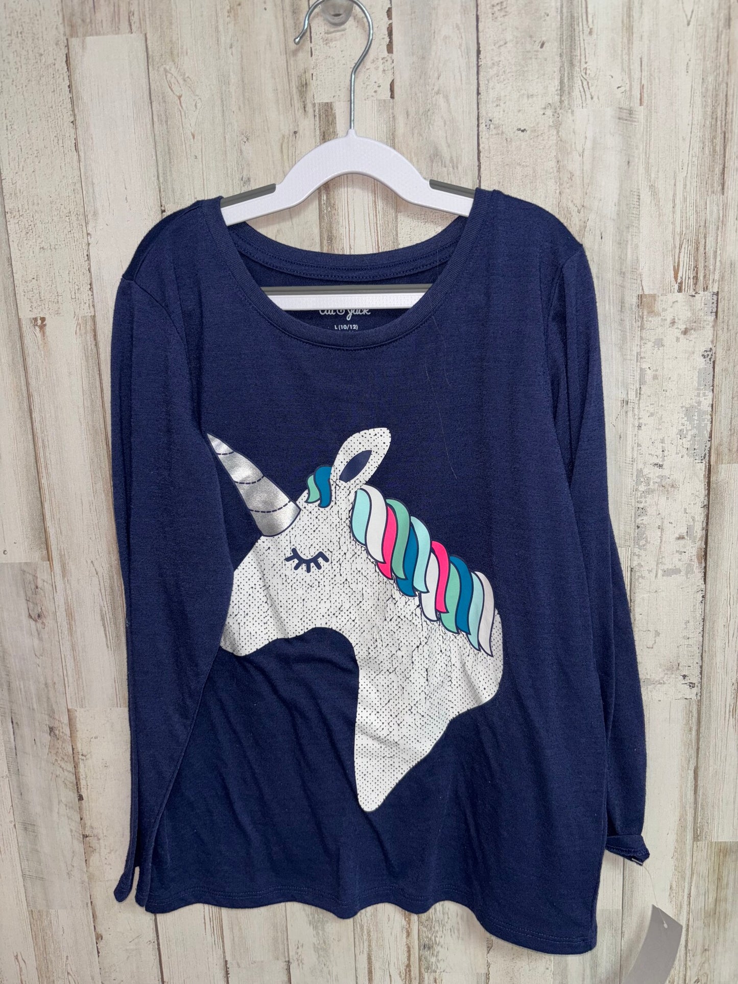 Navy Cat And Jack 10/12 Unicorn Long Sleeve, Girl 10 Up