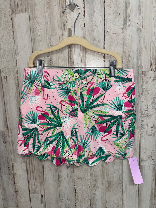 Pink Crown And Ivy 12 Flamingo Shorts, Girl 10 Up