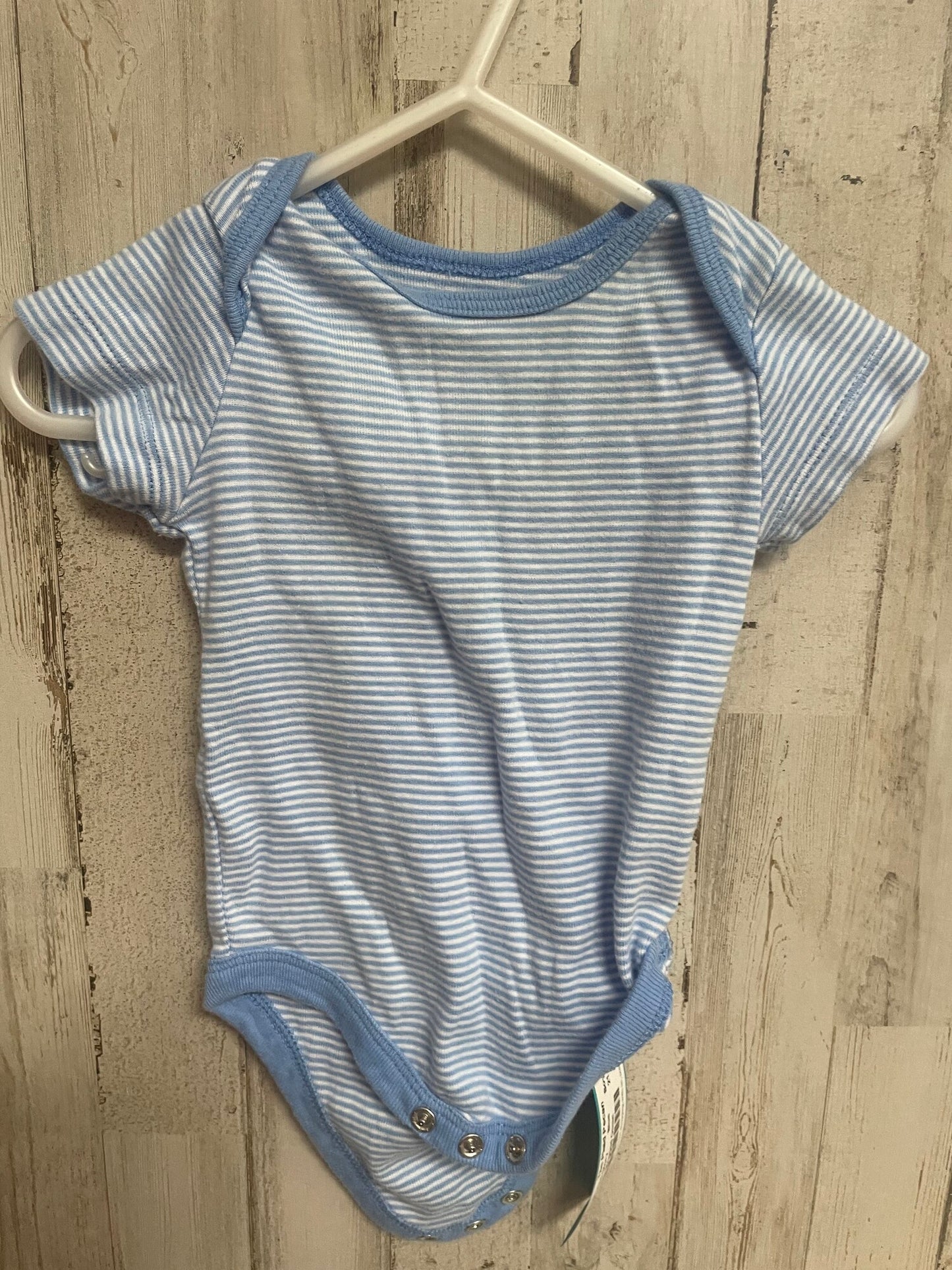 Blue Faded Glory 3-6m Stripped Onsie, Boy 0-9m