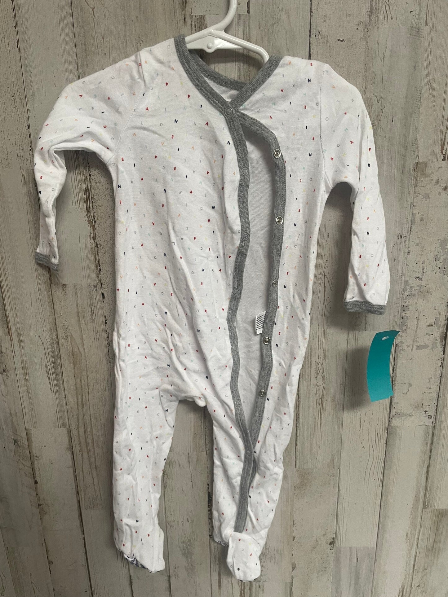 White Calvin Klein 9-12m Letter Sleeper, Boy 0-9m
