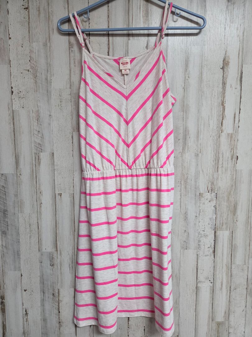 BEIGE MOSSIMO STRIPE TANK DRESS, LADIES M