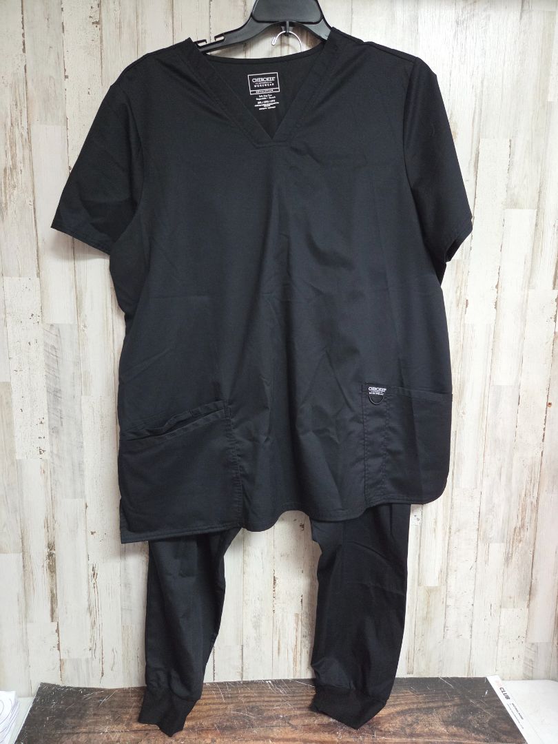 BLACK CHEROKEE SCRUB SET *2X TOP/XL BOTTOM*, LADIES XL/2X