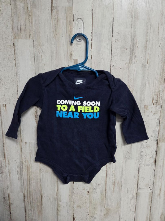 NAVY NIKE FIELD NEAR YOU ONESIE, BOY 6/9M